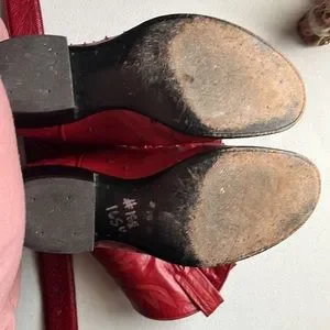 Larry Maham Red Ostrich Boots size 9 D with belt ostrich size 35 Larry Mahan | Shoes | Larry Maham Red Ostrich Boots Size 9 D  main image 4